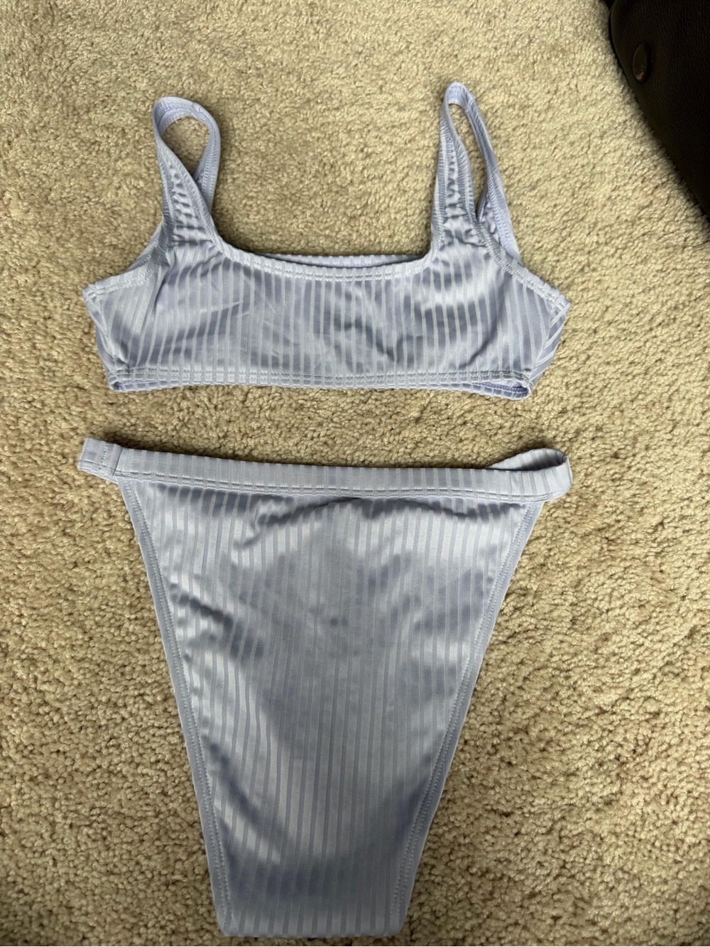 Aeropostale Light purple Ribbed Bikini Set